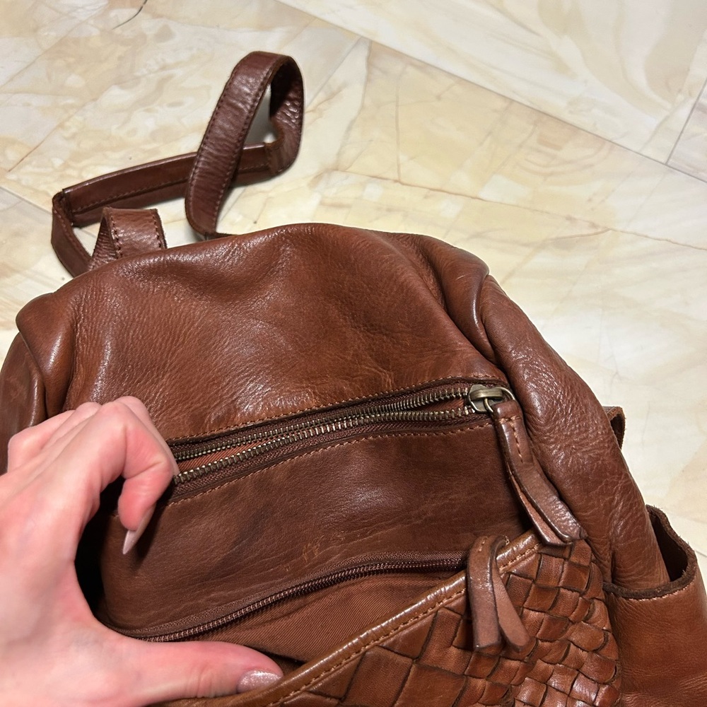 Source Unknown Brown Leather Backpack - image 2